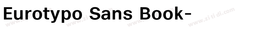 Eurotypo Sans Book字体转换